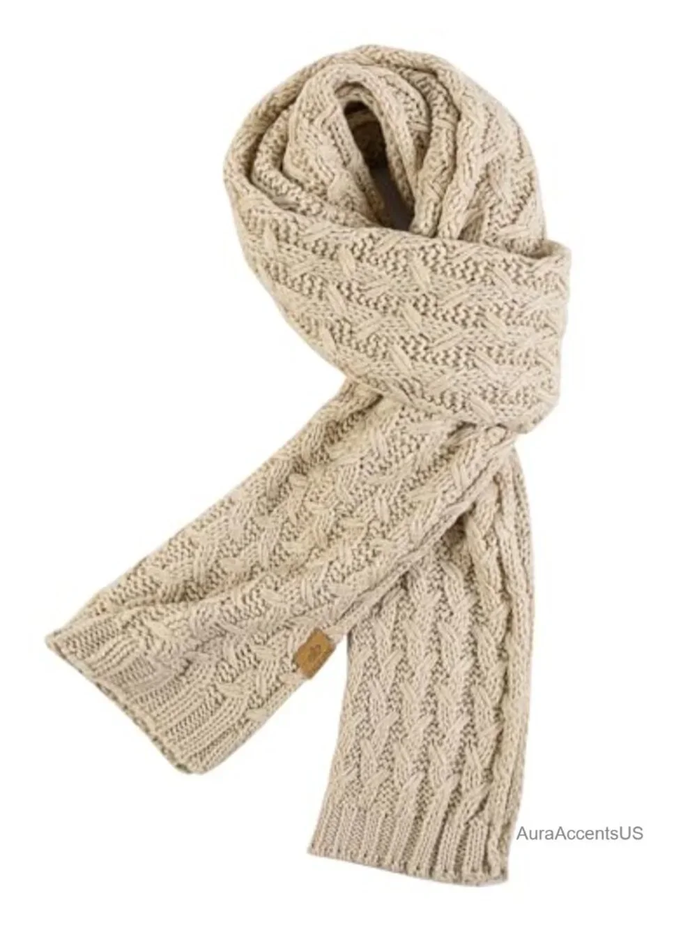 Ribbed Knit Scarf Winter Warm Long Big Wrap Cashmere Wool Thick Large Chunky